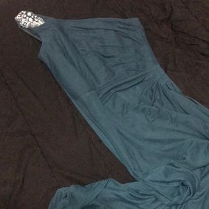 Alex one shoulder Evening Gown.beading detail